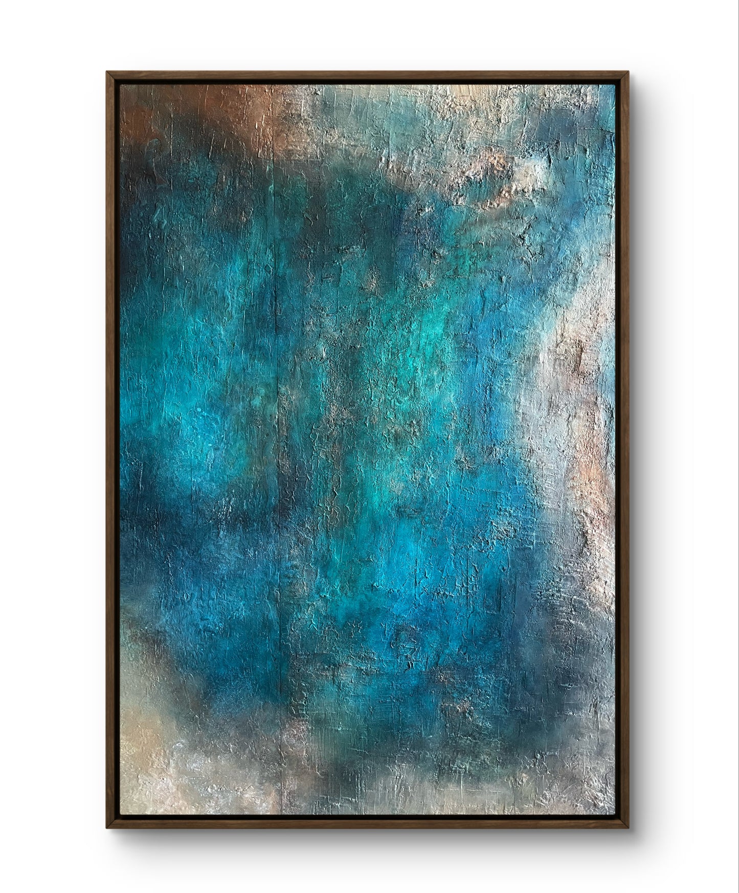 Teal Paradise (24x36) Framed