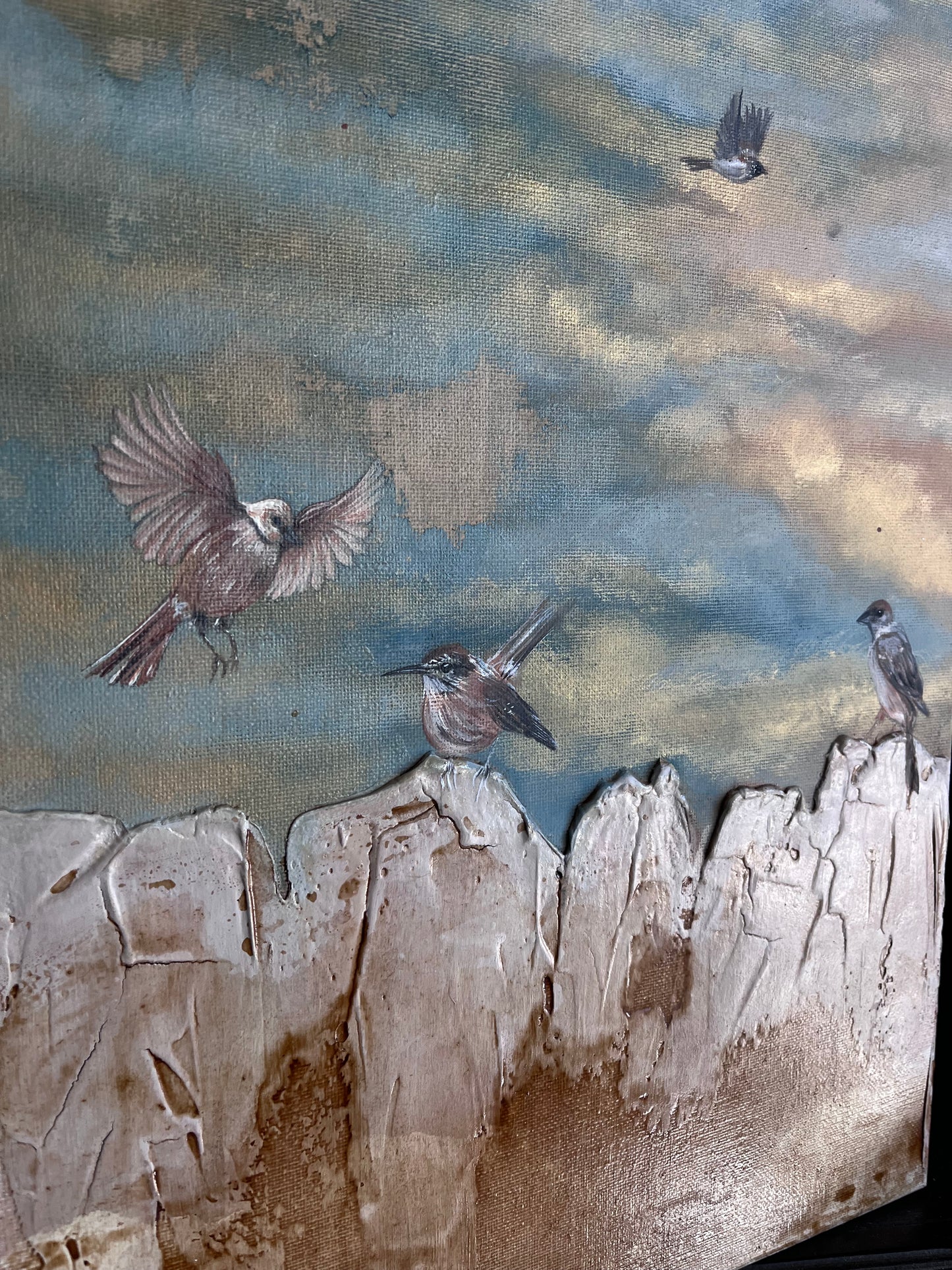 Many Sparrows (12x16)