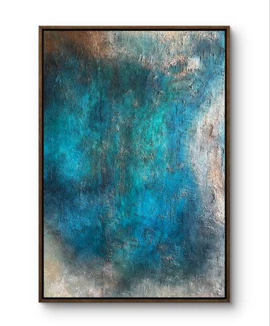 Teal Paradise (24x36) Framed